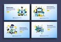 Set of modern flat design templates for Business, multimedia, online payment, recruitment. Easy to edit and customize. Modern