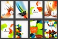 Set of modern flyers, brochures Royalty Free Stock Photo