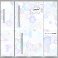 Set of modern flyers. Hand drawn floral doodle Royalty Free Stock Photo