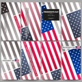 Set of modern flyers. Presidents day background with american flag, abstract vector illustration Royalty Free Stock Photo