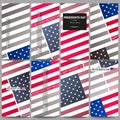 Set of modern flyers. Presidents day background with american flag, abstract vector illustration Royalty Free Stock Photo