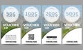 Set of modern gift voucher templates. Polygonal Royalty Free Stock Photo