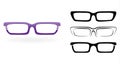 Set of modern glasses Royalty Free Stock Photo