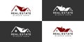 Set of modern home logo vector design Royalty Free Stock Photo