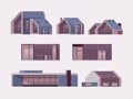 set modern houses of sandwich panels contemporary environmentally friendly home buildings collection modular housing