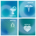 Set modern medical background abstract - concept health care or medicine technology. Vector Illustration EPS 10, Graphic Design Royalty Free Stock Photo