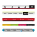 Set of modern original style search banners and web headers with various label tags for your text.