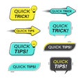 Set of modern quick tips and trick banners template Royalty Free Stock Photo
