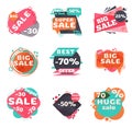 Set of modern sale labels.