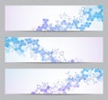 Set of modern scientific banners. Royalty Free Stock Photo