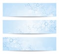 Set of modern scientific banners. Royalty Free Stock Photo