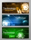 Set of modern scientific banners Royalty Free Stock Photo