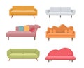 Set of Modern Sofa, Classic or Retro Couch Comfortable Two-seat Lawson Sofa, Loveseat, Chaise and Futon Soft Couches