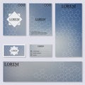 Set of modern templates for brochure, flyer, visit cards and banner