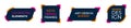 Set of modern text frame shapes. Fluid vector trendy elements. Template graphics with geometric speech bubbles and banners with