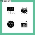 Set of Modern UI Icons Symbols Signs for air, dry skin, devices, summer, skin care