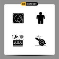 Set of Modern UI Icons Symbols Signs for birthday, toolbox, party, user, coach