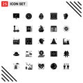 Set of 25 Modern UI Icons Symbols Signs for communication, speaker, easter egg, open volume, amplifier