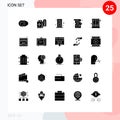 Set of 25 Modern UI Icons Symbols Signs for interior, cupboard, hardware, write, study