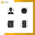 Set of Modern UI Icons Symbols Signs for line worker, dating, power, christmas, mobile