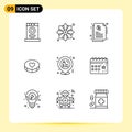 9 Creative Icons Modern Signs and Symbols of night, loves, muslim, love, favorite