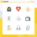 Set of 9 Modern UI Icons Symbols Signs for plan, foretelling, high five, business, mark