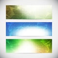 A set of modern vector banners with polygonal Royalty Free Stock Photo