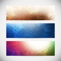 A set of modern vector banners with polygonal Royalty Free Stock Photo