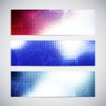 A set of modern vector banners with polygonal Royalty Free Stock Photo