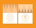 A set of modern vector banners with polygonal background