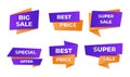 Set of modern vector labels for promotion. Collection of e-commerce banners and tags.