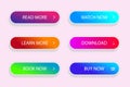 Set of modern vivid buttons. Grident button of submit, download for app. vector