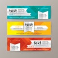 Set of modern web banners template with colorful abstract background Royalty Free Stock Photo