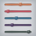 Set of modern web sliders - rollovers