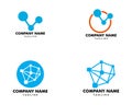 Set of Molecule logo template vector icon Royalty Free Stock Photo