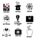 Set money logo, emblems and icons.