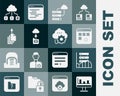 Set Monitor with graph chart, Server, Data, Web Hosting, Loading data window, Network cloud connection, Cloud technology Royalty Free Stock Photo