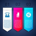 Set Monkey, Indian textile fabric and Hindu swastika. Business infographic template. Vector