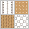 Set of 4 monochrome elegant seamless patterns