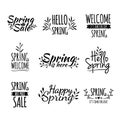 Set of monochrome retro vintage logos, icons