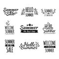 Set of monochrome retro vintage logos, icons