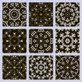 Set of monochrome seamless patterns Royalty Free Stock Photo