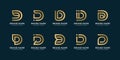 Set of monogram letter D logo template Royalty Free Stock Photo