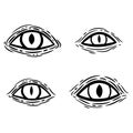 Set of  monsters eyes Royalty Free Stock Photo