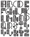 Set of mosaic alphabet