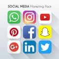 Social Media Marketing Pack. Beautiful color design for website, template, banner.