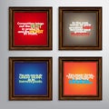 Set Of Motivational Quotes. Royalty Free Stock Photo