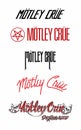 Set of Motley Crue logos.