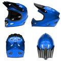 Set of Motor Sport FullFace Helmet Isolated Royalty Free Stock Photo