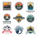 Set of Mountain emblems